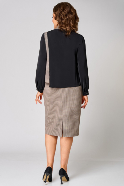 Блуза, юбка Мишель стиль 1304 коричнево-черный - фото 9