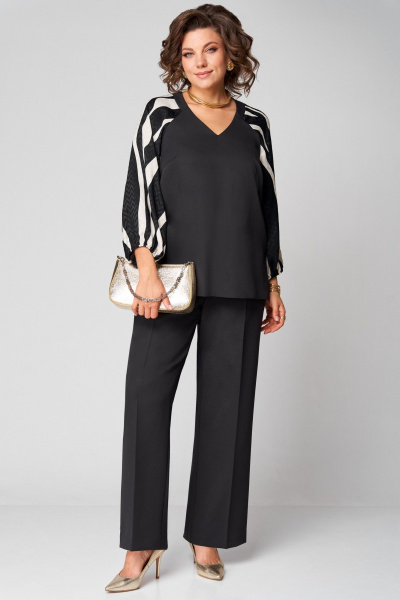Блуза, брюки Мишель стиль 1305 черный - фото 9