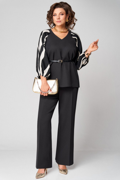 Блуза, брюки Мишель стиль 1305 черный - фото 3