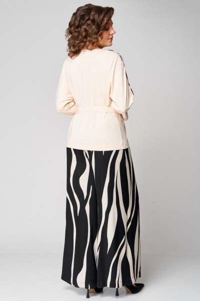 Брюки, туника Мишель стиль 1308 молочно-черный - фото 10