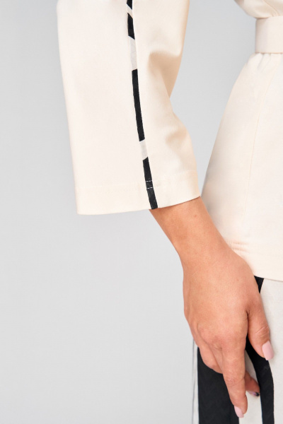 Брюки, туника Мишель стиль 1308 молочно-черный - фото 9