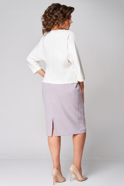Туника, юбка Мишель стиль 1309 молочно-розовый - фото 7