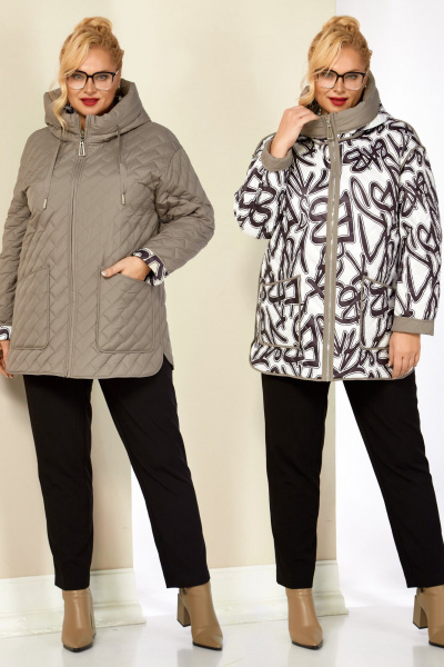 Куртка Shetti 2199 бежево-серый - фото 1