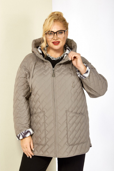 Куртка Shetti 2199 бежево-серый - фото 10