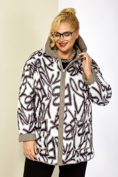 Куртка Shetti 2199 бежево-серый - фото 7