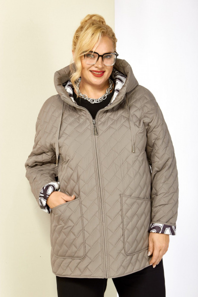 Куртка Shetti 2199 бежево-серый - фото 6