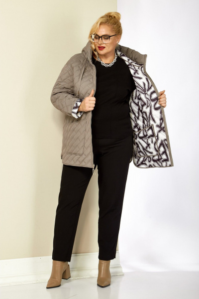 Куртка Shetti 2199 бежево-серый - фото 5