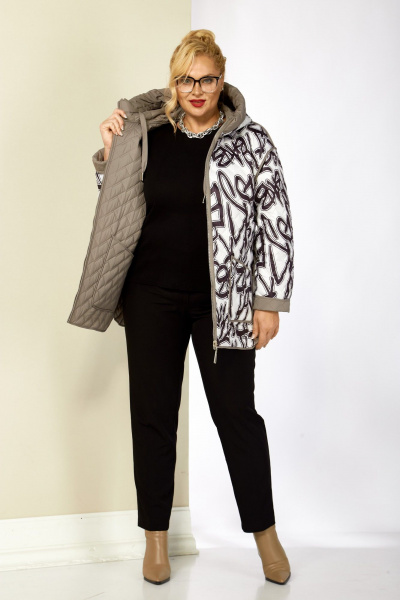 Куртка Shetti 2199 бежево-серый - фото 3