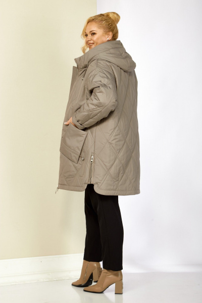 Куртка Shetti 2198 бежево-серый - фото 8