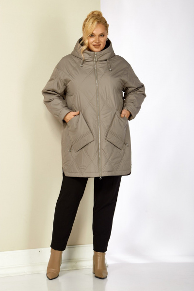 Куртка Shetti 2198 бежево-серый - фото 7