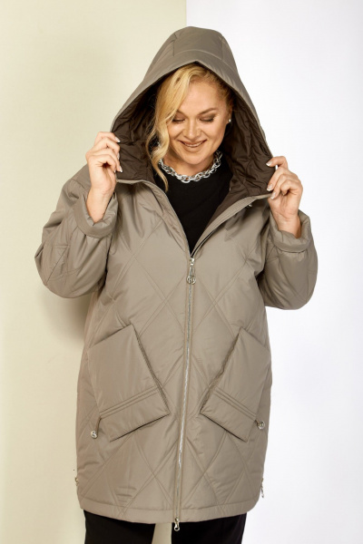 Куртка Shetti 2198 бежево-серый - фото 5