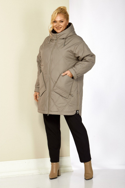 Куртка Shetti 2198 бежево-серый - фото 3