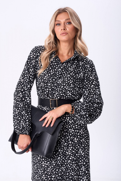 Платье Anastasia 1270 черно-белый - фото 7