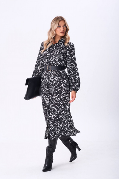 Платье Anastasia 1270 черно-белый - фото 4