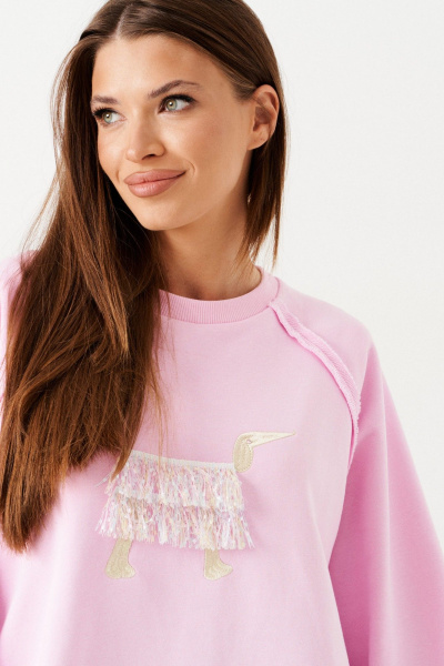 Свитшот ELLETTO 3896 розовый - фото 5
