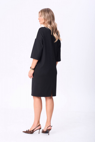 Платье Anastasia 1275 черный/молочный/беж - фото 5