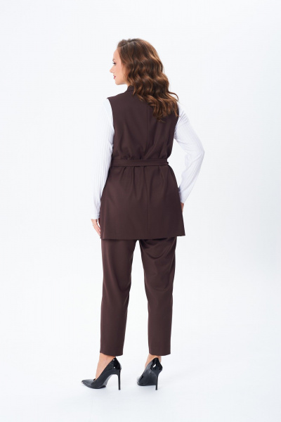 Брюки, жилет, лонгслив TVIN 7868 шоколад - фото 10