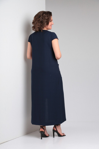 Платье ZigzagStyle 351 синий - фото 5