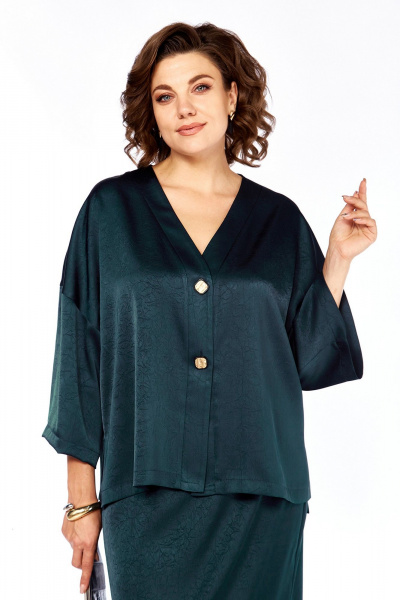 Блуза, юбка Jurimex 3372 изумруд - фото 4