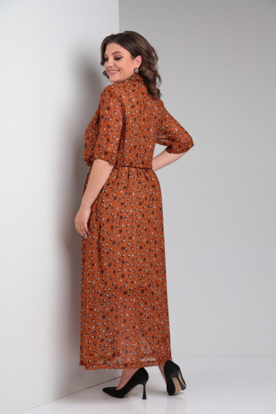 Платье ZigzagStyle 532 рыжий - фото 3
