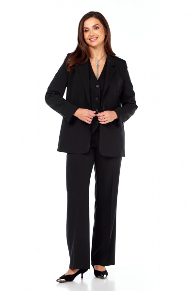 Брюки, жакет, жилет Vilena 1120 черный - фото 2