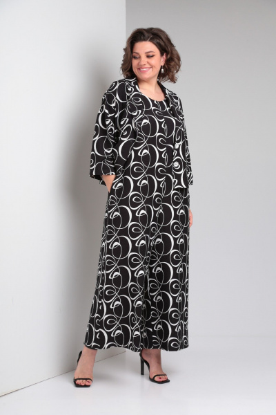 Жакет, комбинезон ZigzagStyle 552 черно-белый - фото 9