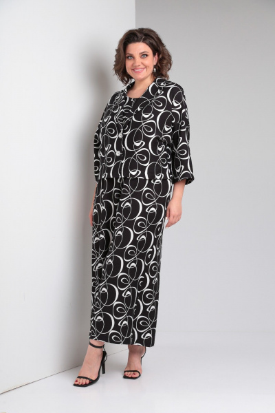 Жакет, комбинезон ZigzagStyle 552 черно-белый - фото 8