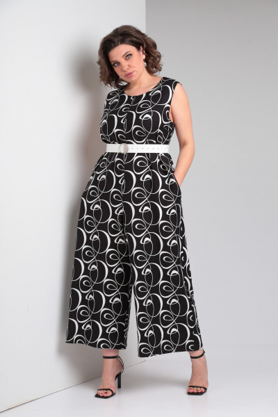 Жакет, комбинезон ZigzagStyle 552 черно-белый - фото 7