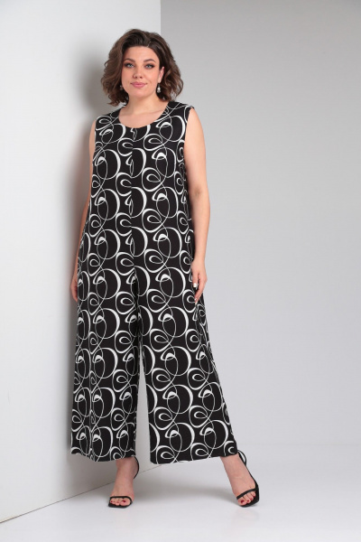 Жакет, комбинезон ZigzagStyle 552 черно-белый - фото 6