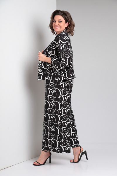 Жакет, комбинезон ZigzagStyle 552 черно-белый - фото 3