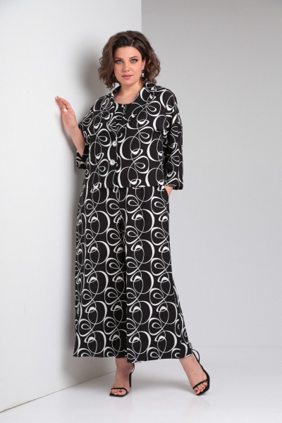 Жакет, комбинезон ZigzagStyle 552 черно-белый - фото 1