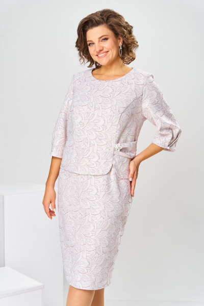 Платье Romanovich Style 1-2537 пудровый-1 - фото 5