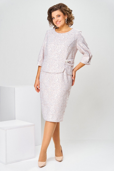 Платье Romanovich Style 1-2537 пудровый-1 - фото 4