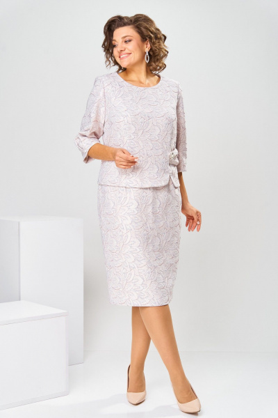 Платье Romanovich Style 1-2537 пудровый-1 - фото 3