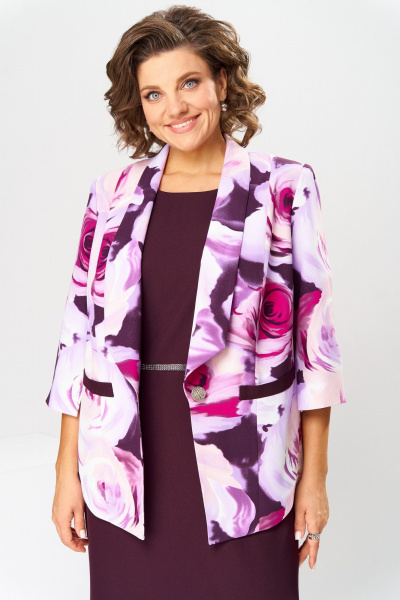 Жакет, платье Romanovich Style 3-2559 баклажан - фото 2