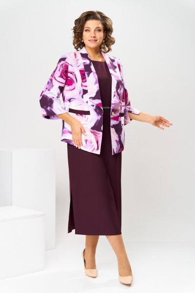 Жакет, платье Romanovich Style 3-2559 баклажан - фото 1