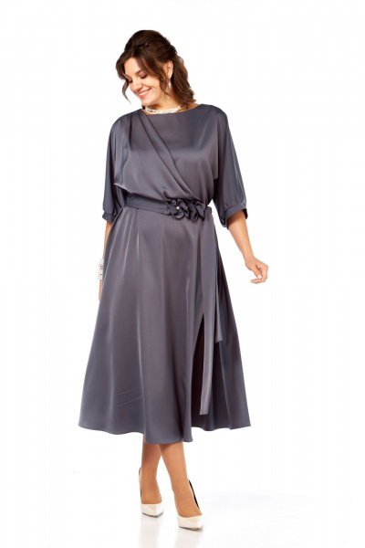 Платье Ольга Стиль С-959 серый - фото 8