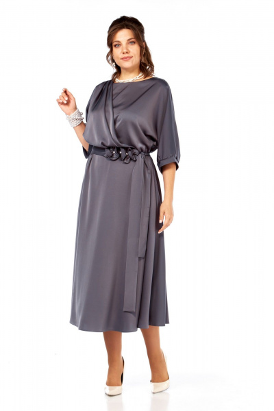 Платье Ольга Стиль С-959 серый - фото 7