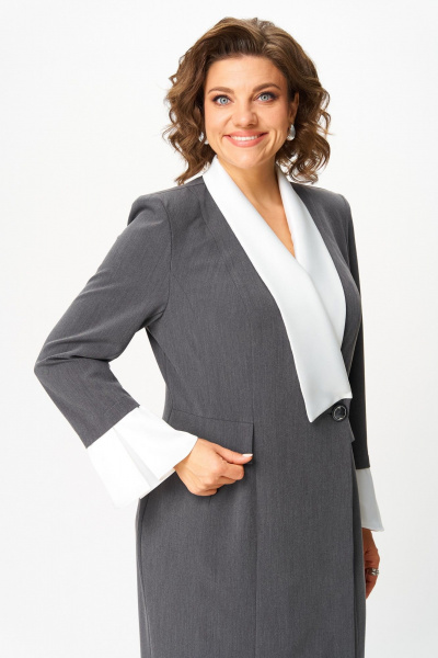 Платье ANASTASIA MAK 1124 серый - фото 9