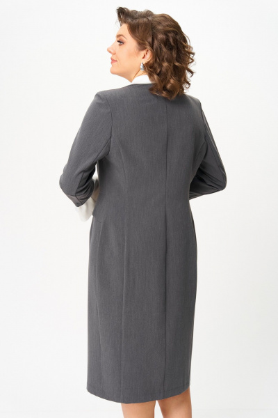Платье ANASTASIA MAK 1124 серый - фото 8