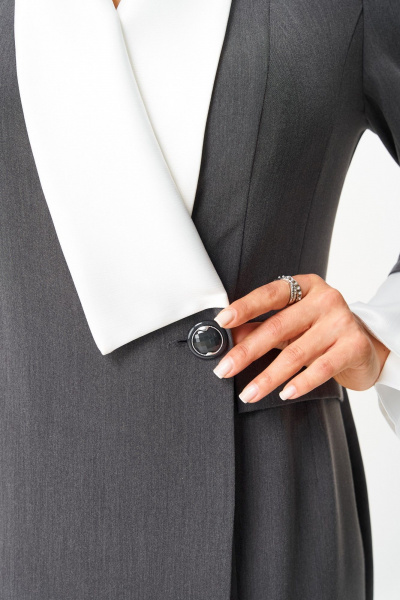 Платье ANASTASIA MAK 1124 серый - фото 6