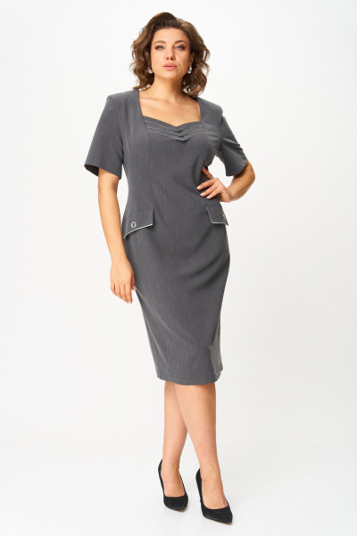 Платье ANASTASIA MAK 1164 серый - фото 1