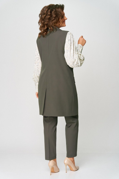 Блуза, брюки, жилет Svetlana-Style 1719 мох-молочный - фото 3