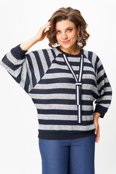 Джемпер Michel chic 782/1 синий_полоска - фото 6