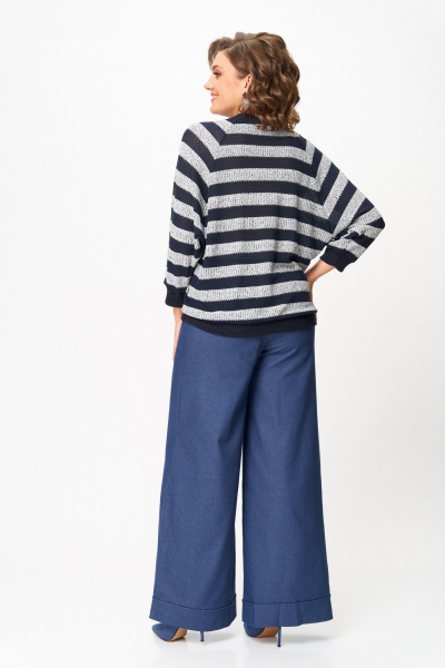 Джемпер Michel chic 782/1 синий_полоска - фото 5