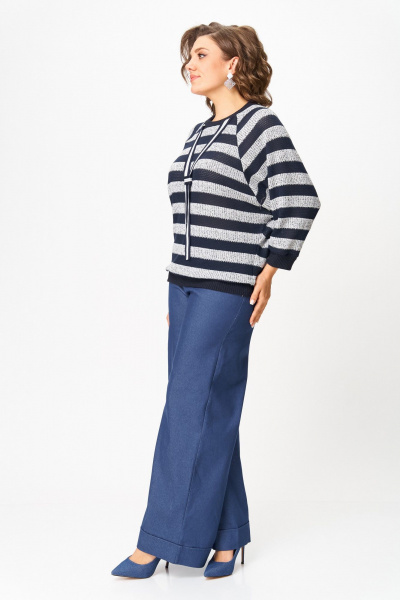 Джемпер Michel chic 782/1 синий_полоска - фото 3