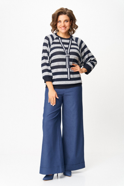 Джемпер Michel chic 782/1 синий_полоска - фото 2