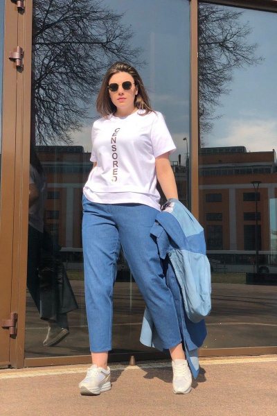 Брюки, майка, плащ Runella 1456 синий - фото 6