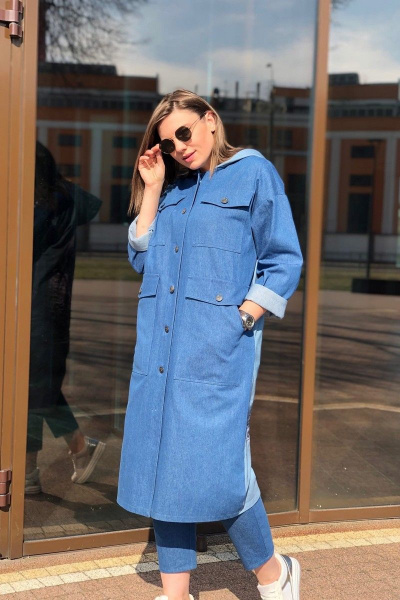 Брюки, майка, плащ Runella 1456 синий - фото 5