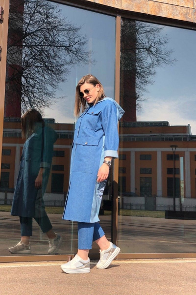 Брюки, майка, плащ Runella 1456 синий - фото 2